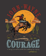 Load image into Gallery viewer, Handmade Tapestry "John Wayne Courage Charcoal”