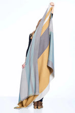 Load image into Gallery viewer, Alpaca Throw Blanket Reversible - Mustard Weed