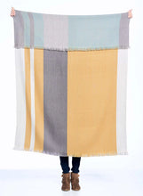 Load image into Gallery viewer, Alpaca Throw Blanket Reversible - Mustard Weed
