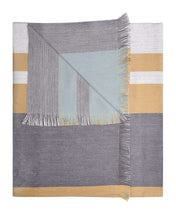 Load image into Gallery viewer, Alpaca Throw Blanket Reversible - Mustard Weed