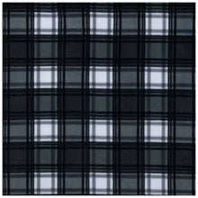 Load image into Gallery viewer, Handmade Single Layer 58"x 72" Fleece Throw Blanket "Black & White Plaid ”