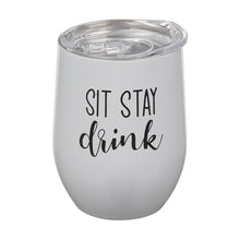 Load image into Gallery viewer, Stemless Metal Double Wall Wine Glass With Lid