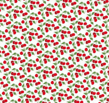 Load image into Gallery viewer, Cherries w/ Glitter Cotton Fabric by the Bolt