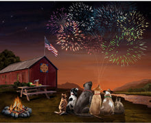 Load image into Gallery viewer, Handmade Tapestry "Patriotic Pets”