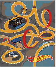 Load image into Gallery viewer, Handmade Tapestry "Hot Wheels Classic Race Track Yellow Canvas”