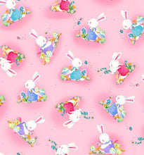 Load image into Gallery viewer, Handmade Placemat Or Table Runner Bunny Wishes Pink