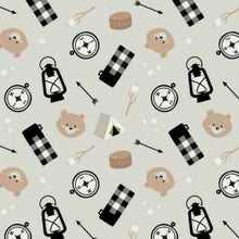 Load image into Gallery viewer, Handmade Blanket, Burp Rag/ Security Blanket, and Bib Camper Essentials Cream