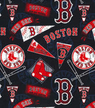 Load image into Gallery viewer, Handmade Valance or Curtain Panel Red Sox Flag