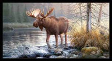 Load image into Gallery viewer, Handmade Tapestry "Moose In HIs Domain”