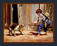 Load image into Gallery viewer, Handmade Tapestry "Western Just a Cowboy Backaroo”