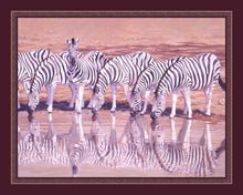 Load image into Gallery viewer, Handmade Tapestry "Zebra Drinking”