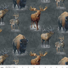 Load image into Gallery viewer, Handmade Placemat Or Table Runner Big Game Charcoal