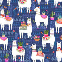 Load image into Gallery viewer, Handmade Placemat Or Table Runner La Llama Navy