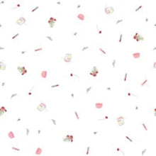 Load image into Gallery viewer, Handmade Placemat Or Table Runner Flour & Flower Kitchen Tools White