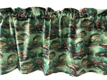 Load image into Gallery viewer, Handmade Valance or Curtain Panel Back of the Chutes Broncos Rust