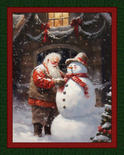 Load image into Gallery viewer, Handmade Tapestry "Santa's Snowman”