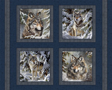 Load image into Gallery viewer, Handmade Tapestry "Snow Bound Wolves”
