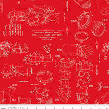 Load image into Gallery viewer, Handmade Placemat Or Table Runner Outer Space by NASA Spacesuit Patent Red