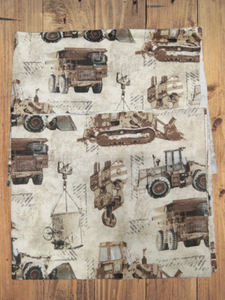 Construction Flannel 2 piece 16" x 20" Fabric Precut