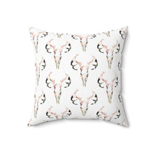Load image into Gallery viewer, Rustic Skull Print Square Pillow - Bohemian Home Decor
