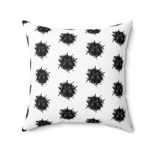 Decorative Spun Polyester Pillow with Abstract Design - Cozy Living Room Accent