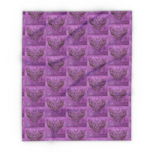 Butterfly Skull Pattern Arctic Fleece Blanket - Cozy Home Decor