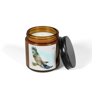 Eagle-Inspired Scented Soy Candle – Amber Jar, Eco-Friendly Aromatherapy