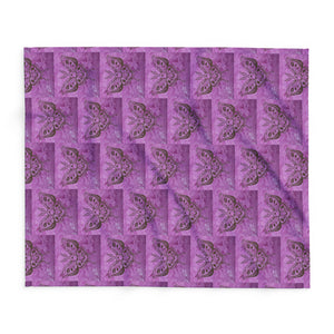 Butterfly Skull Pattern Arctic Fleece Blanket - Cozy Home Decor