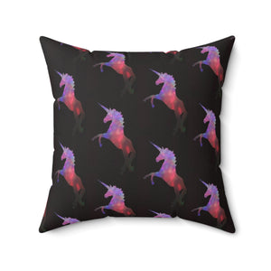 Whimsical Unicorn Print Pillow