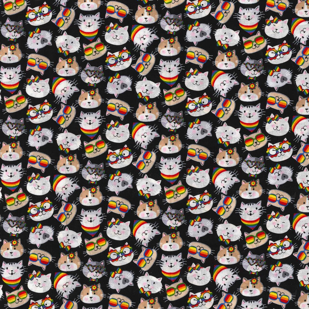 Handmade Placemat Or Table Runner Cool Cats Toss Cotton Fabric
