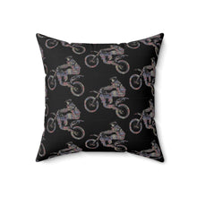 Load image into Gallery viewer, Motorcycle Rider Square Pillow – Cozy Décor for Bike Enthusiasts
