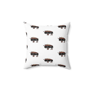 Whimsical Buffalo Print Pillow - Cozy Home Décor