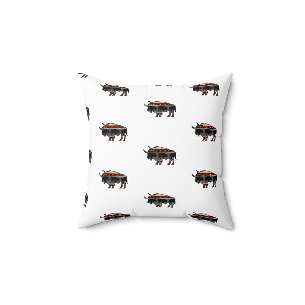 Whimsical Buffalo Print Pillow - Cozy Home Décor