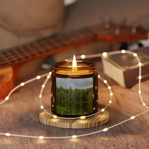 Nature-Inspired Scented Soy Candle - Multi-Size Amber Jar