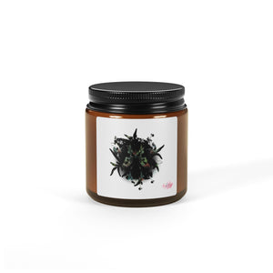 Butterfly Scented Soy Candle - Eco-Friendly Amber Jar