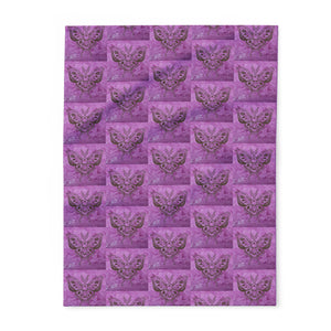 Butterfly Skull Pattern Arctic Fleece Blanket - Cozy Home Decor