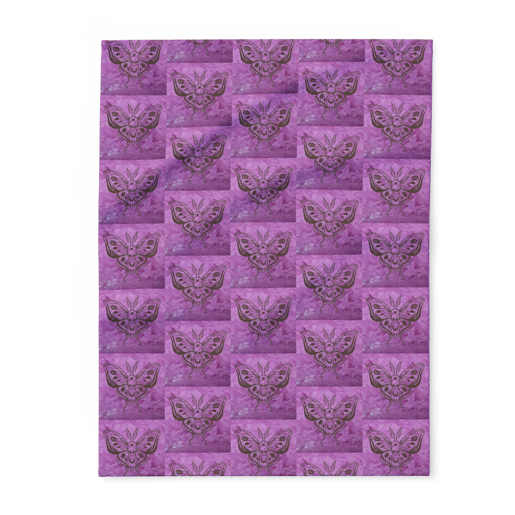 Butterfly Skull Pattern Arctic Fleece Blanket - Cozy Home Decor