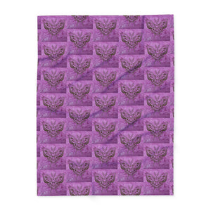 Butterfly Skull Pattern Arctic Fleece Blanket - Cozy Home Decor