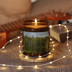Nature-Inspired Scented Soy Candle - Multi-Size Amber Jar