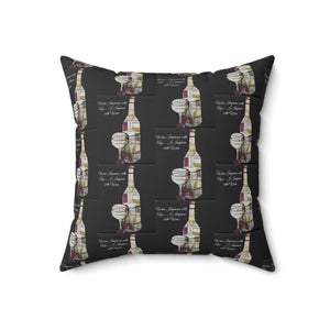 Wine Lover's Decorative Pillow - Perfect Gift for Celebrations & Cozy Evenings