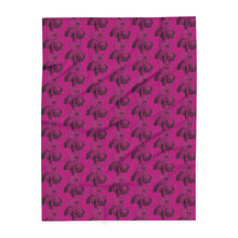 Load image into Gallery viewer, Cozy Arctic Fleece Blanket with Vibrant Pink Floral Design
