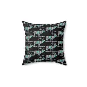 Decorative Elk Print Pillow for Cozy Rustic Decor