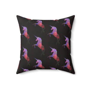 Whimsical Unicorn Print Pillow