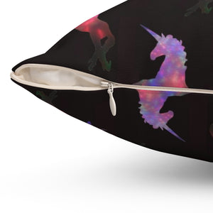 Whimsical Unicorn Print Pillow