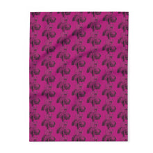 Load image into Gallery viewer, Cozy Arctic Fleece Blanket with Vibrant Pink Floral Design
