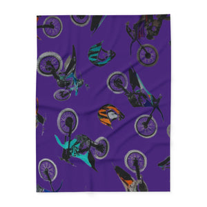 Vibrant Motorcycle Fleece Blanket - Cozy Throw for Bikers, Riders, Gifts, Home Decor, Kids' Room