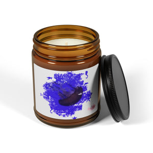 Jelly Fish Scented Soy Candle - Multi-Size Amber Jar with Calm Design