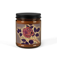Load image into Gallery viewer, Digital Rose Scented Soy Candle in Amber Jar - Perfect Gift for Romantic Occasions
