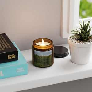 Nature-Inspired Scented Soy Candle - Multi-Size Amber Jar