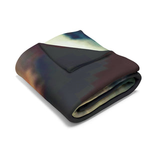Cozy Arctic Fleece Blanket with Elk-Inspired Design